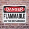 Signmission Flammable Keep Heat and Flames Away Danger Sign, Plastic, 10in W x 7in L, 2PK OS-2PACK-DS-P-710-L-19367 - alternate 7